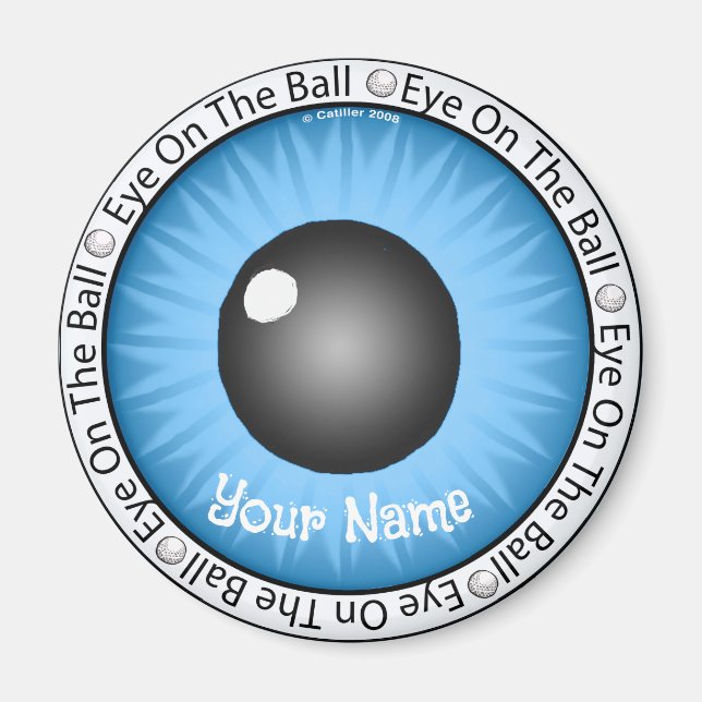 Golfer Blue Eye On Ball  Magnet (Front)