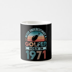 Golfer born 1971 Golfing 50th Birthday Gift Dad Coffee Mug