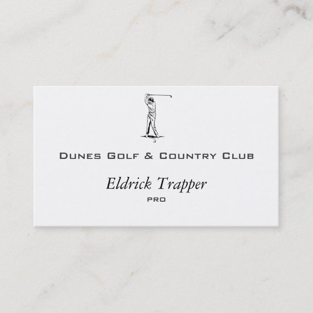 Golfer Business Card (Front)