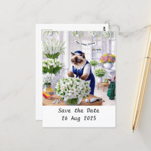 Golfer CAT Birthday Party  Invitation card