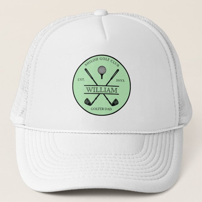 Golfer Cross Club Trucker Hat (Front)