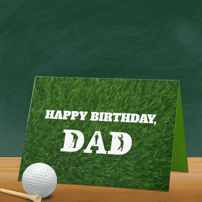 Golfer Dad Birthday or Father's Day Custom Text  Card (With Custom text this Golfer Dad card is perfect for a Birthday, Father's Day or even Christmas,)