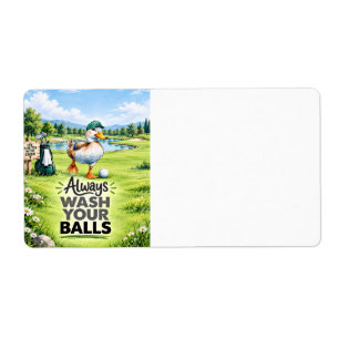 Golfer duck Always Wash Your Balls Golf