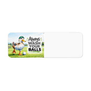 Golfer duck Always Wash Your Balls Golf