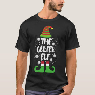 Golfer Elf Family Christmas Party Funny Christmas  T-Shirt