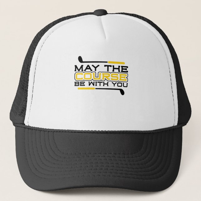 Golfer Fun T-Shirt Gift Golf Sport Trucker Hat (Front)