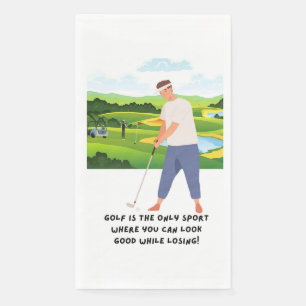 Golfer funny saying about golfer napkin