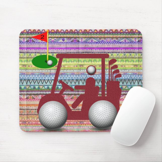 Golfer Golf Cart  Mouse Pad! Mouse Pad (With Mouse)