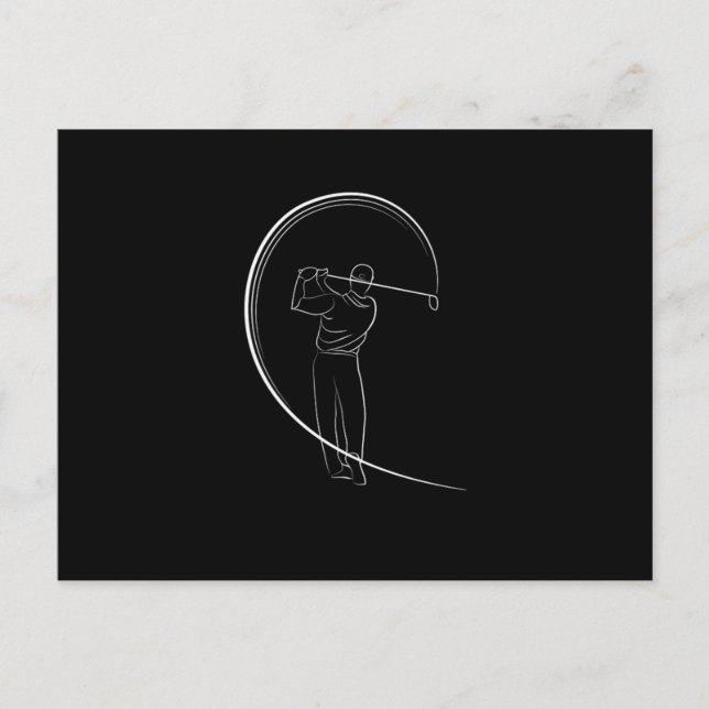 Golfer Golf Golfing Golf Course Golf Swing Gift Postcard (Front)