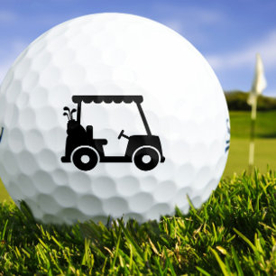 Golfer Golf Player Cart Black Sports Cool Balls