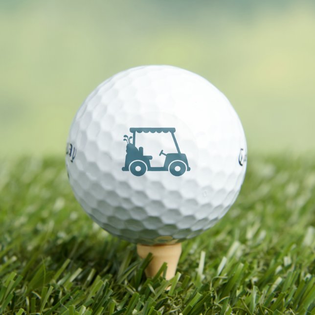 Golfer Golf Player Cart Turquoise Sports Cool Golf Balls (Insitu Tee)