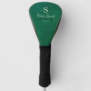 Golfer golf-player Monogram Green Golf Head Cover