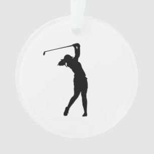 Golfer Golf Sports Person Silhouette  Snow Globe Ornament