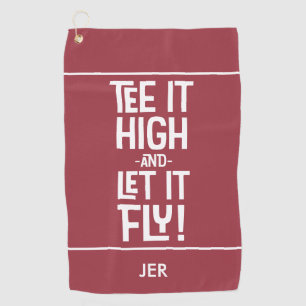 Golfer Golf Tee Humour Funny Sports Monogrammed Re Towel