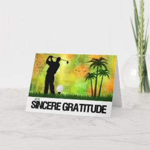 Golfer Golfer Sports Theme Thank You Card