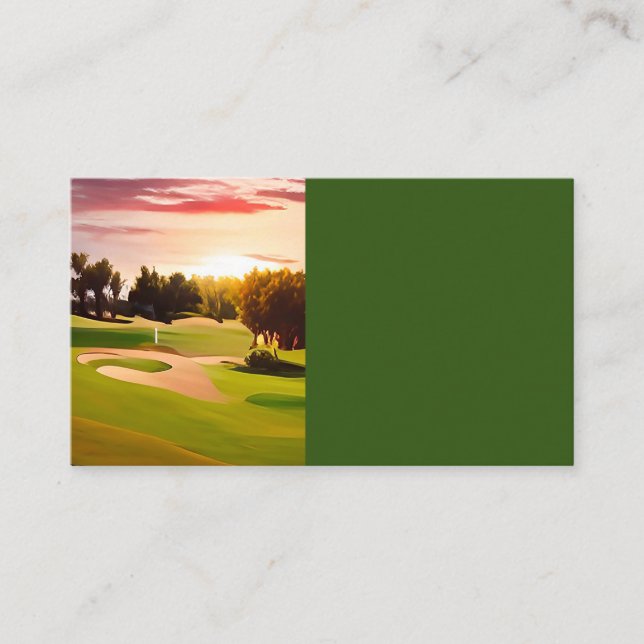 Golfer Golfing Golf Course Business Card templates (Front)