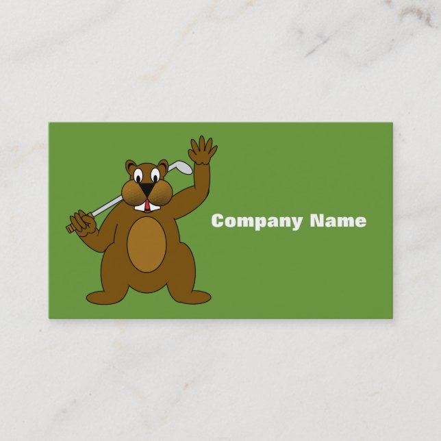Golfer Gopher Just Go'fer It! Business Card (Front)