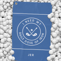 Golfer Humour Cute Golf Iron Sports Equipment Blue