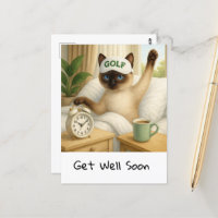 Golfer in bed for cat lovers to get well soon