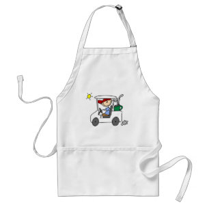 Golfer in Golf Cart Standard Apron