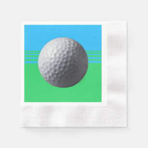 Golfer Inside cocktail coined paper napkins