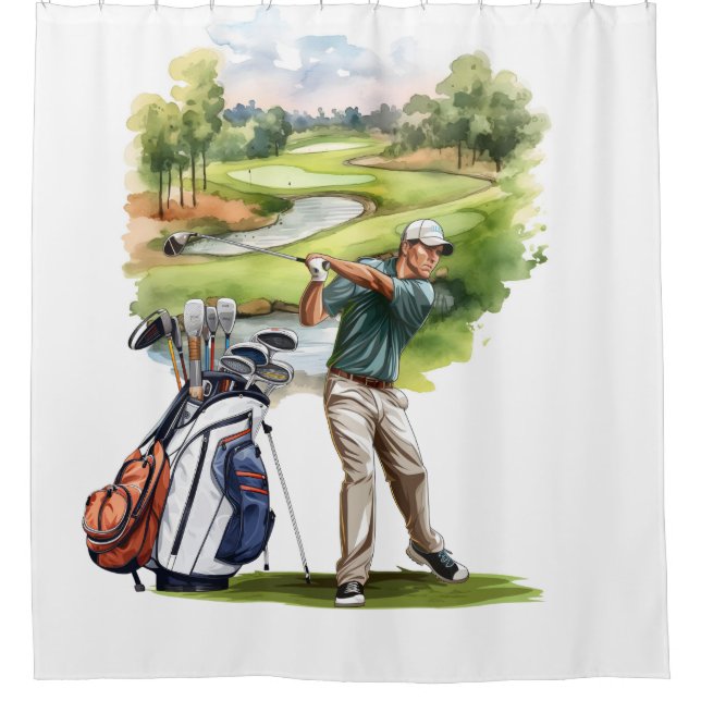 Golfer is on golf course (Front)