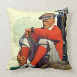 Golfer Kept Waiting Throw Pillow