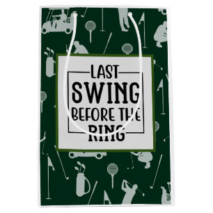 Golfer last swing before the ring Bachelor Party  Medium Gift Bag