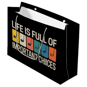 Golfer Life is Full of Important Choices Golf Large Gift Bag