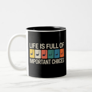 Golfer Life is Full of Important Choices Golf Two-Tone Coffee Mug