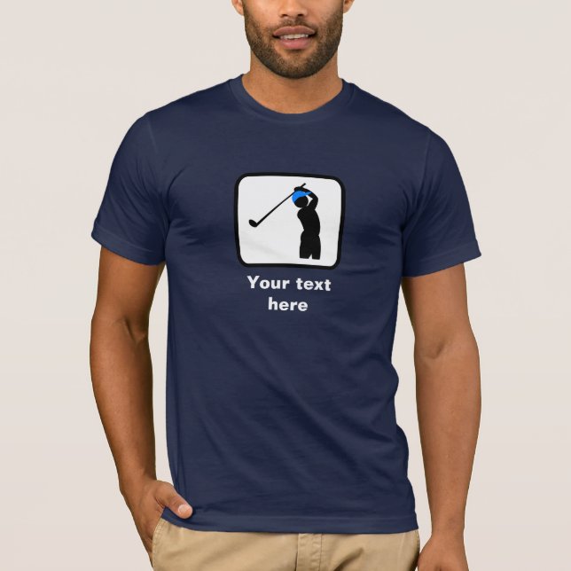 Golfer Logo -- Customizable (Dark) T-Shirt (Front)