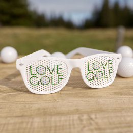 Golfer Love Golf White Retro Lunettes de soleil