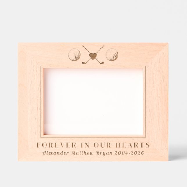 Golfer memorial  etched frames (Front)