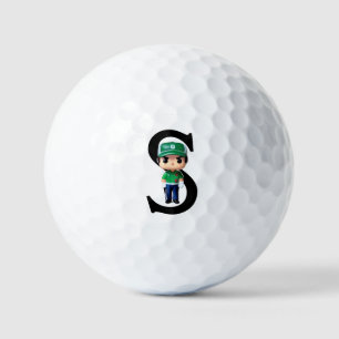 Golfer Monogram Golf Balls