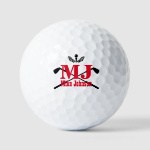 Golfer Name Initial Monogram Personalized Golf Balls