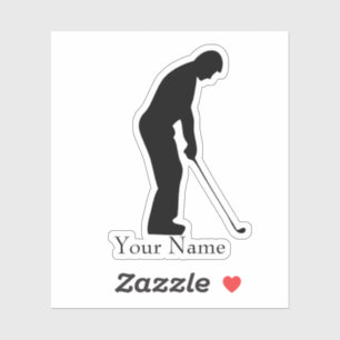 Golfer Name Sticker
