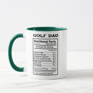 Golfer Nutrition Facts Mug - Drôle Golf Papa Cadea