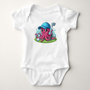 Golfer Octopus Baby Bodysuit