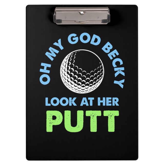 Golfer Oh My God Clipboard (Front)