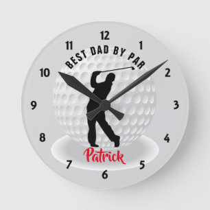 Golfer Personalized Golf Round Clock