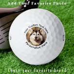 Golfer Personalized Photo Simple Custom Text  Golf Balls<br><div class="desc">Introducing our modern and stylish golf balls that you can personalize to your liking! These golf balls make for the perfect golfer gifts, whether it's for your dad, grandpa, mom, or even from your furry friend, with the option to add a picture of your pet or dog. Our create your...</div>