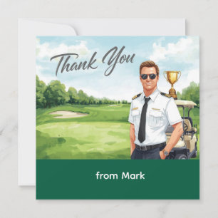 Golfer Pilot Aviation Industry Golfing Thank You
