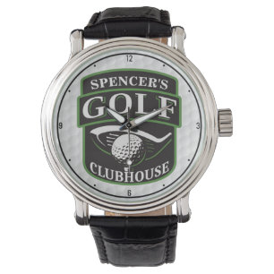 Golfer Pro Golf Player Club Clubhouse Personalized Watch