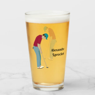 Golfer Putting  Glass