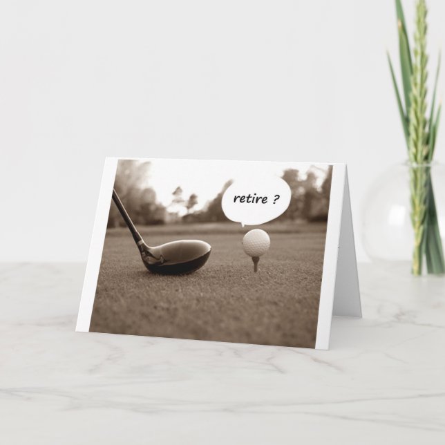 GOLFER ***RETIREMENT CONGRATULATIONS*** CARD (Front)