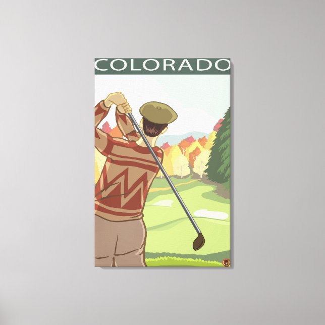 Golfer SceneColorado Canvas Print (Front)