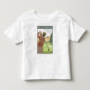 Golfer SceneWyoming Toddler T-shirt