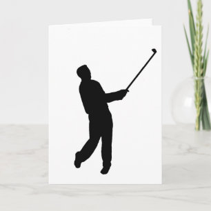 Golfer silhouette card