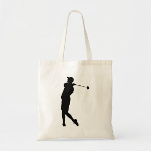 Golfer Silhouette Tote Bag