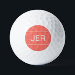 Golfer Sports Equipment Monogrammed Initials Coral Golf Balls<br><div class="desc">Custom monogrammed golf balls will prove that you got that hole in one. Choose between an impressive selection of Wilson Ultra 500 Distance, Callaway Golf Warbird or Bridgestone e6 Golf Balls. Shop our integrated collection of coordinating colours and golf accessories. Custom personal monogrammed initials are added to a popular coral...</div>